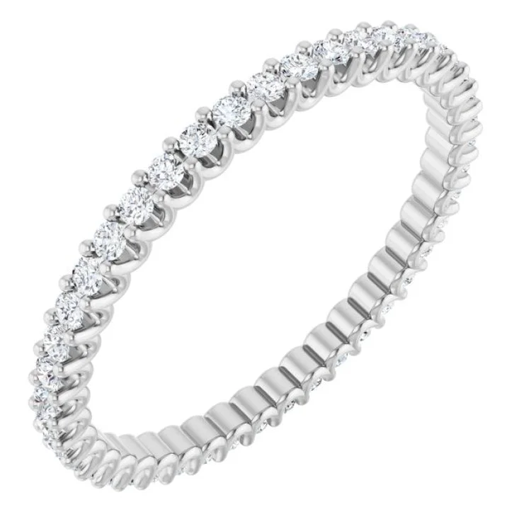 Simple Engagement Rings For Subtle Beauty-Platinum 1 7/8 CTW Natural Diamond Eternity Band Size 6.5