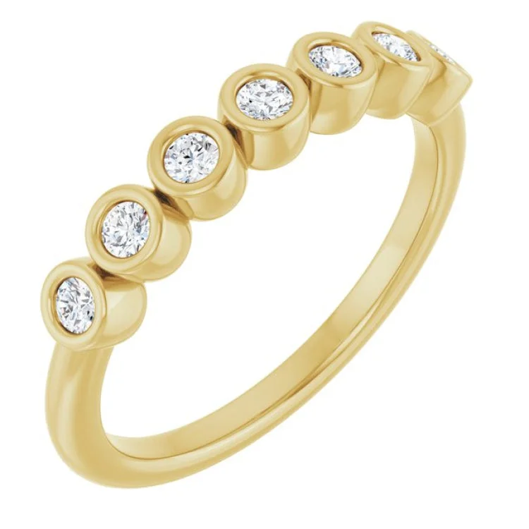 Gorgeous Platinum Engagement Rings For Luxury Brides-14K Yellow 1/5 CTW Lab-Grown Diamond  Anniversary Band