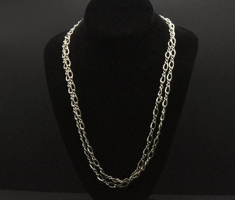 Vintage Sterling Silver Four Foot Long Chain Necklace