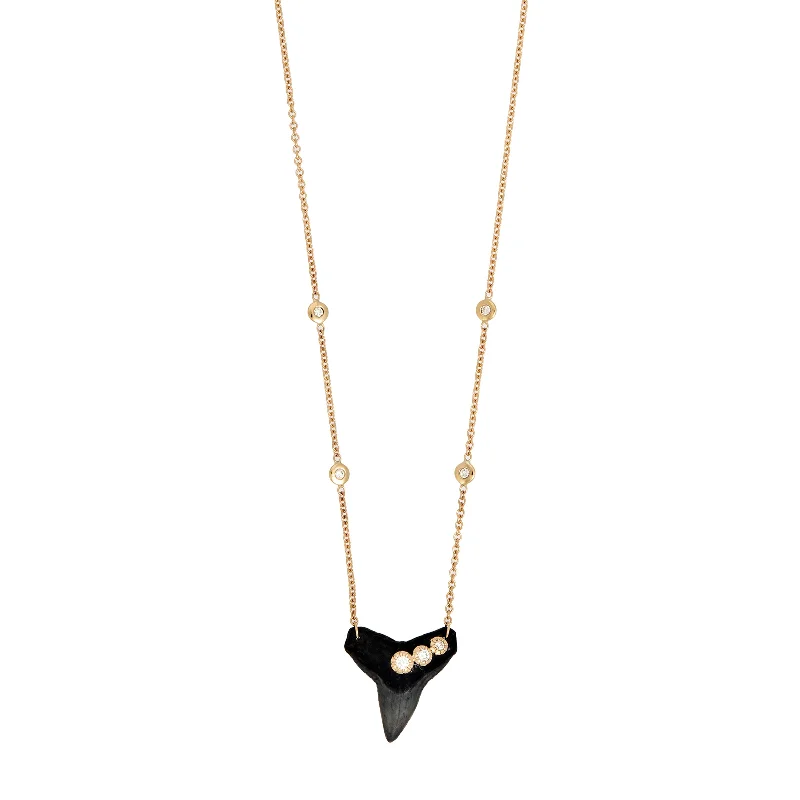 3 SOPHIA DIAMOND SHARK TOOTH NECKLACE