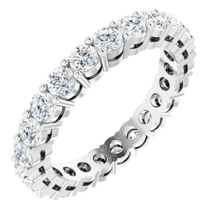 Simple Gemstone Engagement Rings For Subtle Beauty-Platinum 1 3/8 CTW Lab-Grown Diamond  Eternity Band