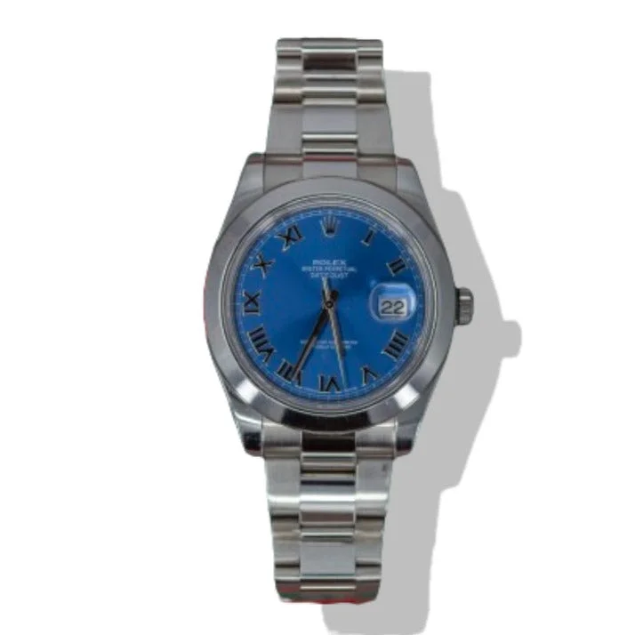 Classic Mechanical Wrist Watches For Timeless Style-Pre-Owned DateJust Stainless Steel 41mm