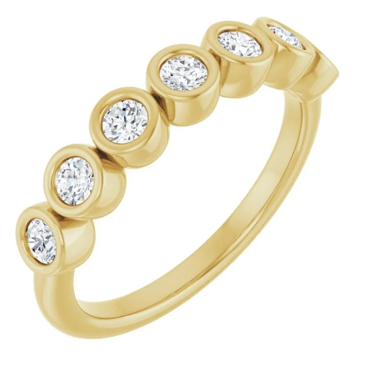 Sparkling Rings For Special Events-14K Yellow 3/8 CTW Lab-Grown Diamond  Anniversary Band