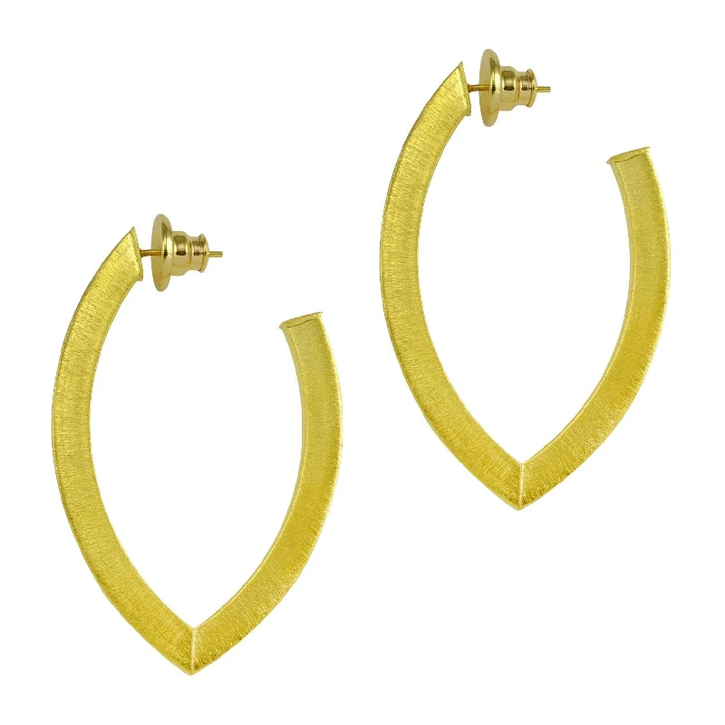 Geometric Drop Earrings For Fashion Statements-Monaco Pointed Hoop Earrings