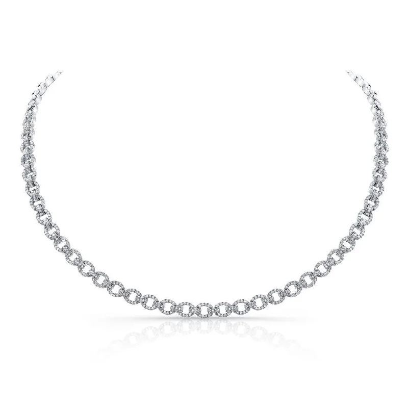 Uneek Diamond Pave Link Necklace