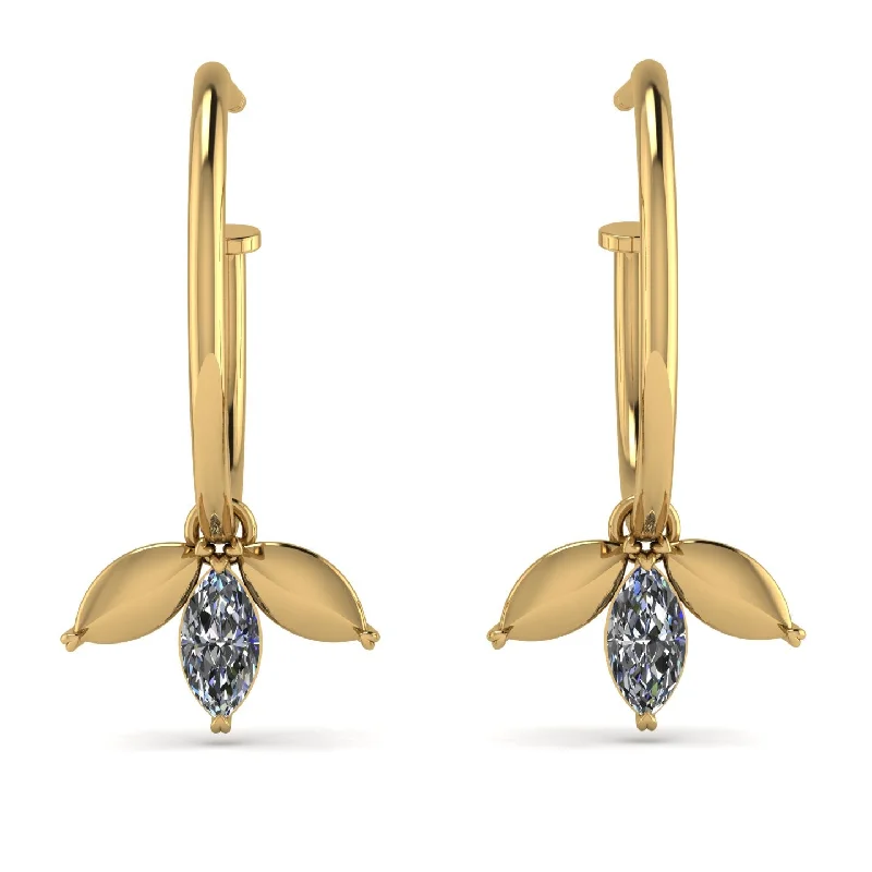 Colorful Earrings For Every Occasion-Leaves Diamond Earrings - Anika No. 1