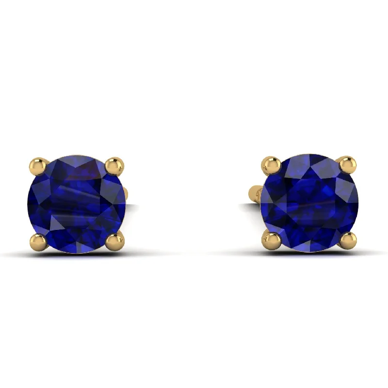 Large Stud Earrings For Bold Statements-Hanging Sapphire Earrings - Milani No. 13