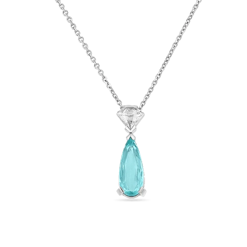 'Bluebelle' Paraiba and Diamond Necklace