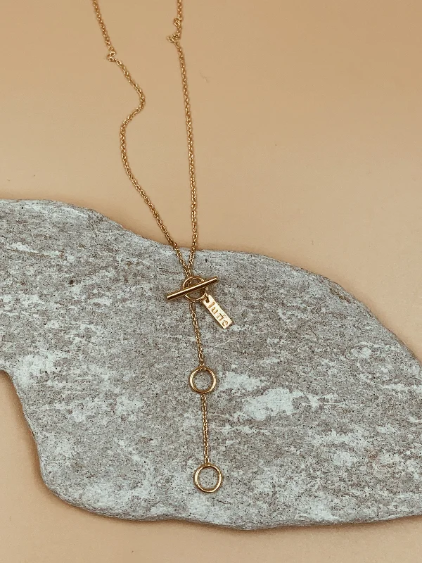 Time Loop Toggle Lariat Necklace