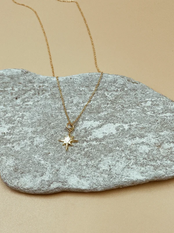 Mini Star Sterling Silver Necklace in Gold Tone