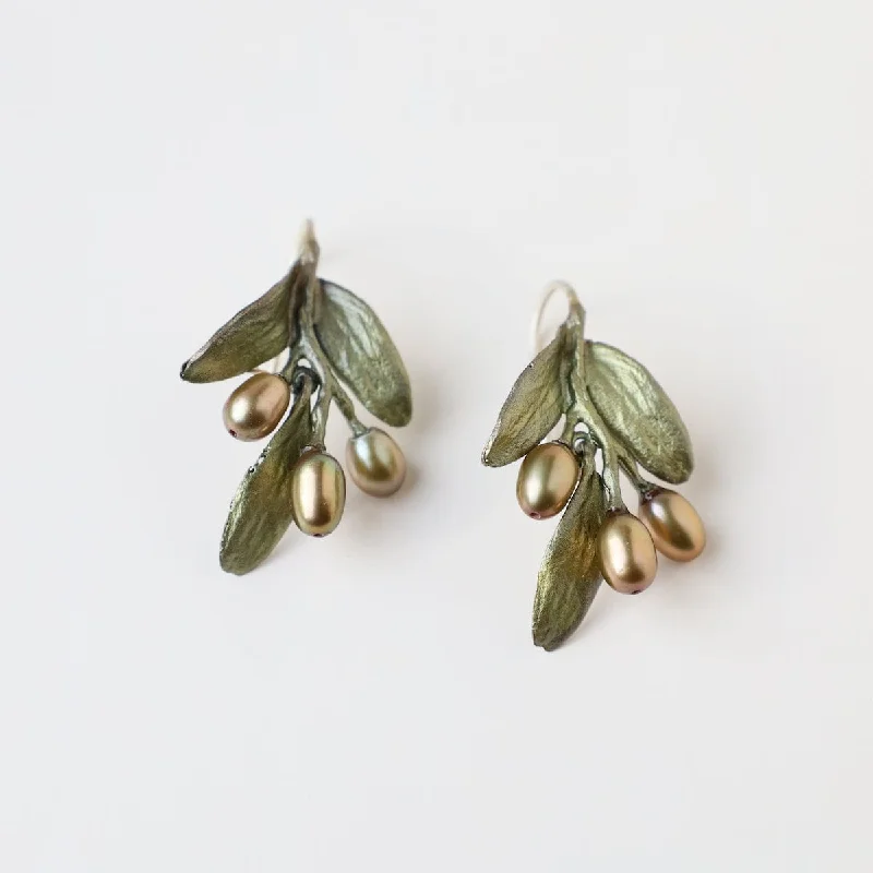 Fashionable Resin Earrings For Casual Style-Olive on Wire Earrings