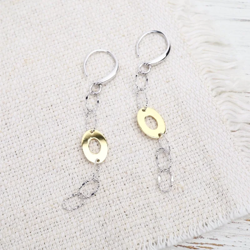 Stunning Gold Earrings For Special Days-Oval Delight Earrings