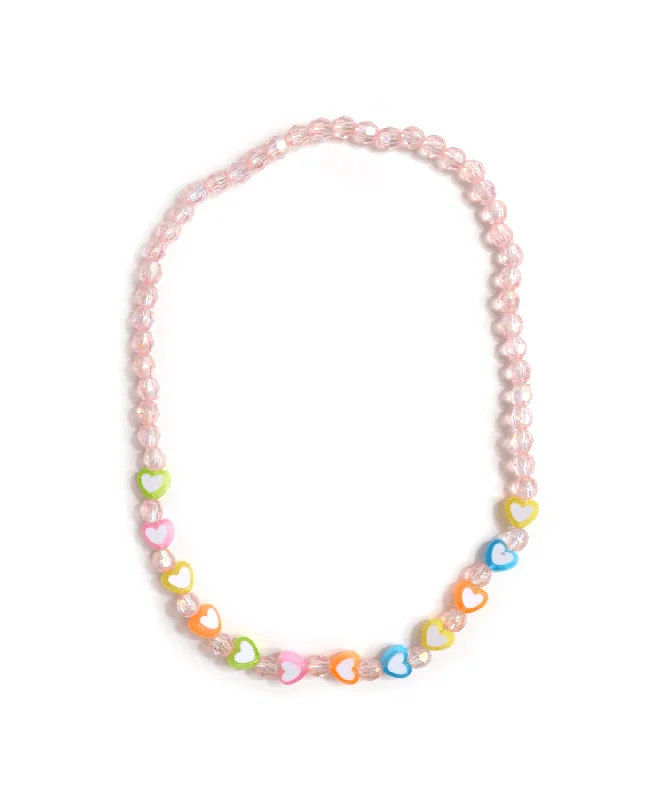 12 Colored Hearts Kids Necklace