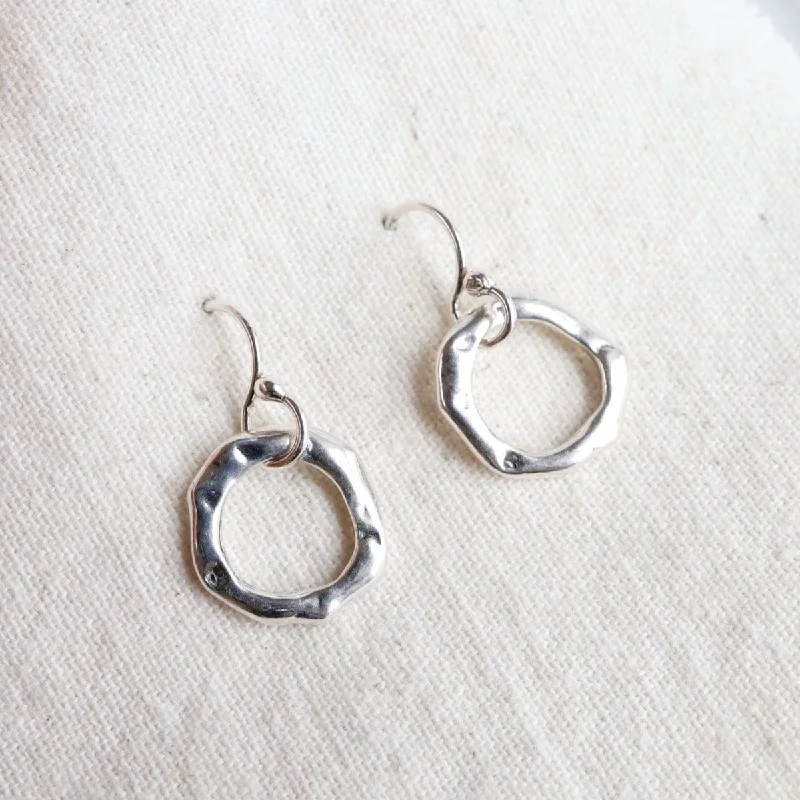 Bohemian Earrings For Artistic Looks-Small Oval Hoop with Dots Earrings