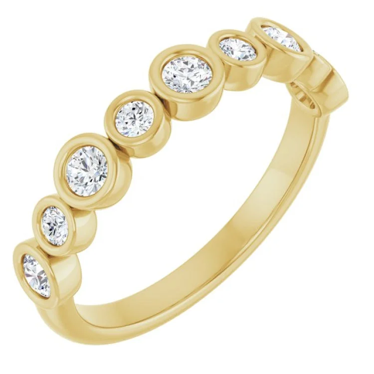 Classic Gold Wedding Rings For Lasting Love-14K Yellow 3/8 CTW Lab-Grown Diamond  Anniversary Band