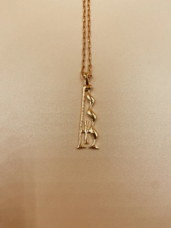 Letter A Necklace in 925 Sterling Silver