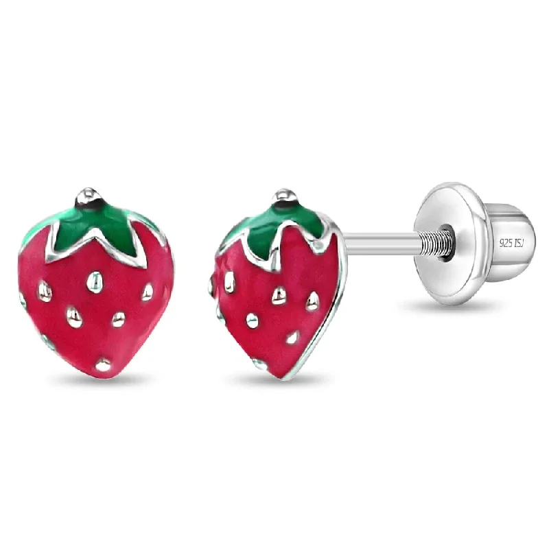 Affordable Earrings For Stylish Women-Summer Strawberry Girl Earrings - Screw Back