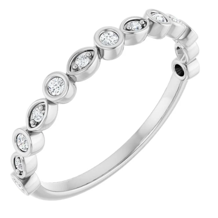 Affordable Gold Engagement Rings For Brides-Platinum 1/6 CTW Lab-Grown Diamond  Anniversary Band