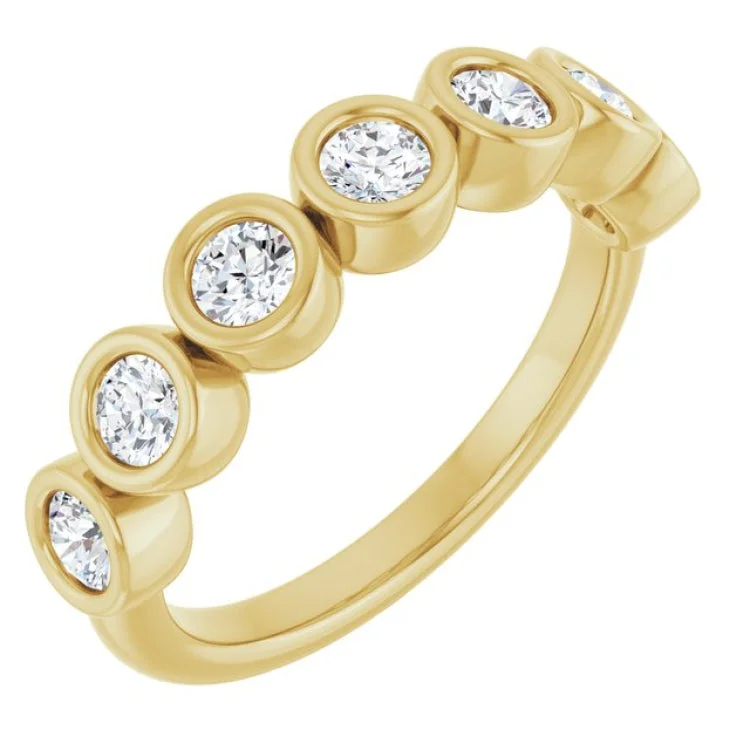 Bold Wedding Rings For Fashion-Forward Couples-14K Yellow 5/8 CTW Lab-Grown Diamond  Anniversary Band