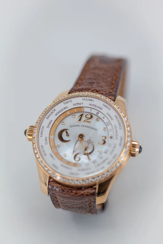 Vintage Chronograph Watches For Collector’s Items-Pre-Owned Girard Perregaux World Timer Watch