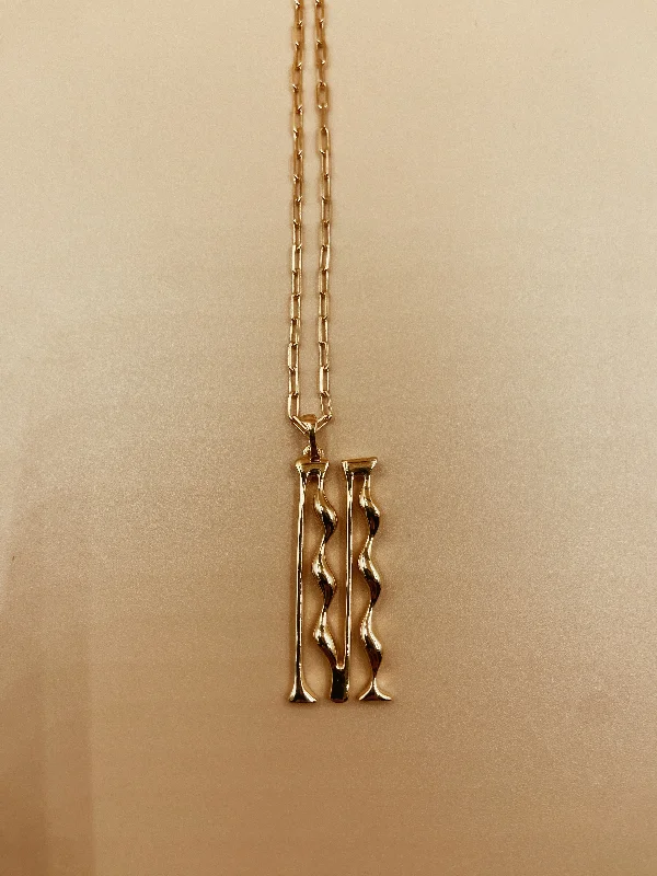 Letter M Necklace | 18kt Solid Gold