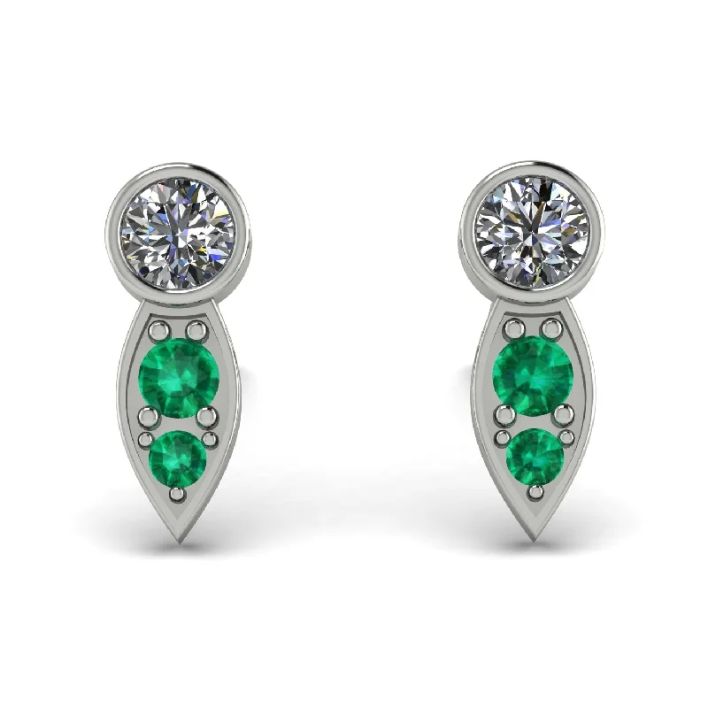 Stunning Hoop Earrings For Statement Style-Bezel Diamond Earrings In Pear Shaped - Aniya No. 18