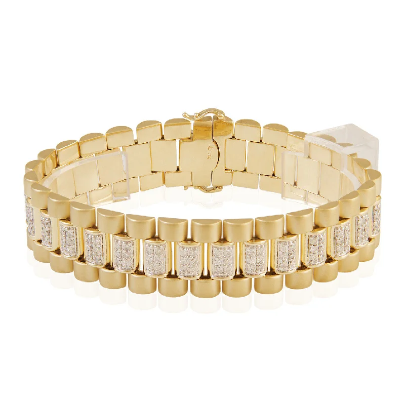 Beautiful Handmade Bracelets For Artisanal Fashion-10k Yellow Gold 5.05ct Diamond Bracelet