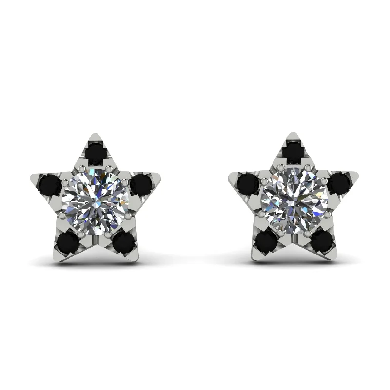 Unique Pearl Earrings For Special Moments-Star Halo Diamond Earrings - Zelda No. 33