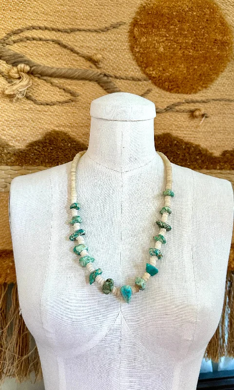 TURQUOISE ROCKS Vintage Necklace • 72g