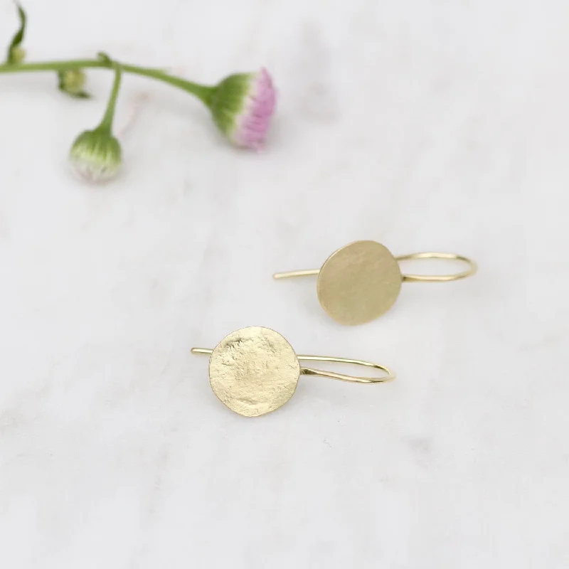 Chic Silver Earrings For Modern Appeal-Parchment Disk Earrings