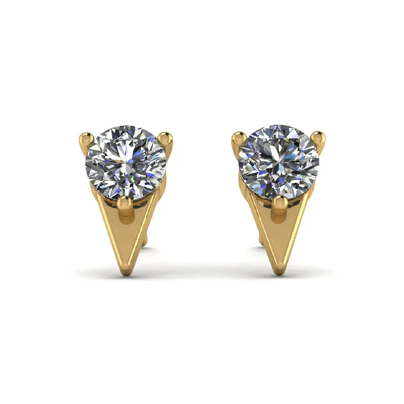 Stunning Drop Earrings For Fashionistas-Triangle Diamond Earrings - Aisha No. 1