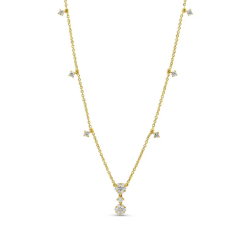 Uneek Cascade Collection Drop Necklace