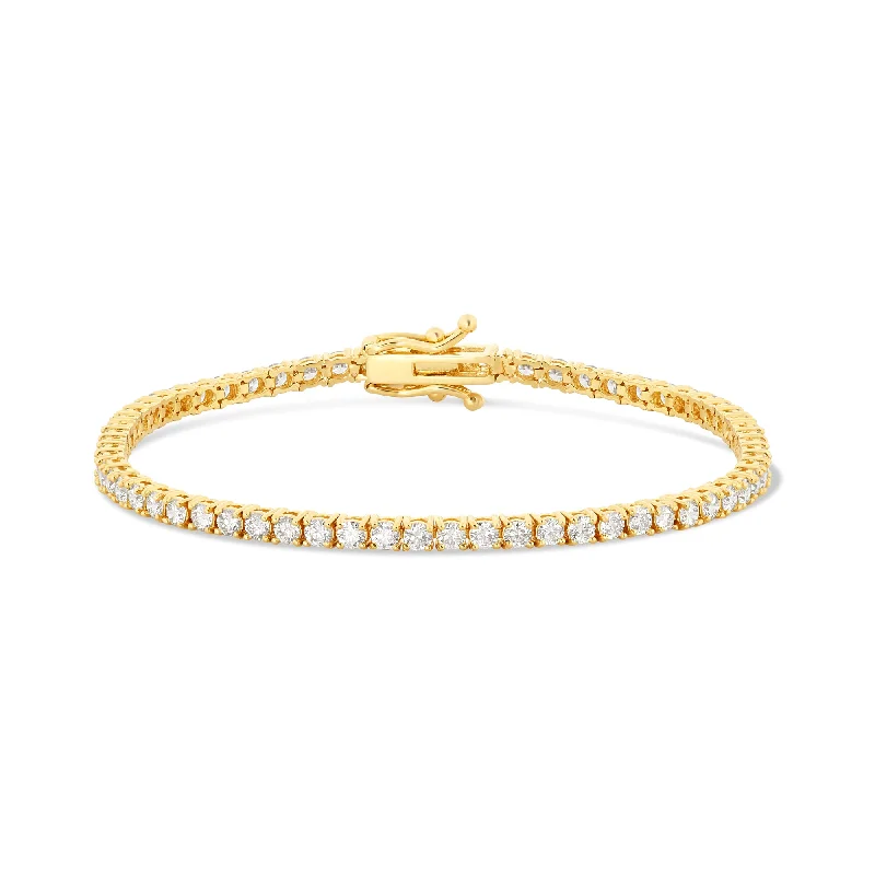 Elegant Gold-Set Bracelets For Sophisticated Looks-3.3 ct Tennis Bracelet