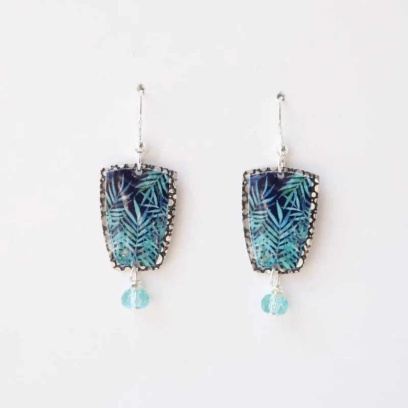 Fashionable Earrings For Day-to-Night Wear-Blue Ferns Earrings