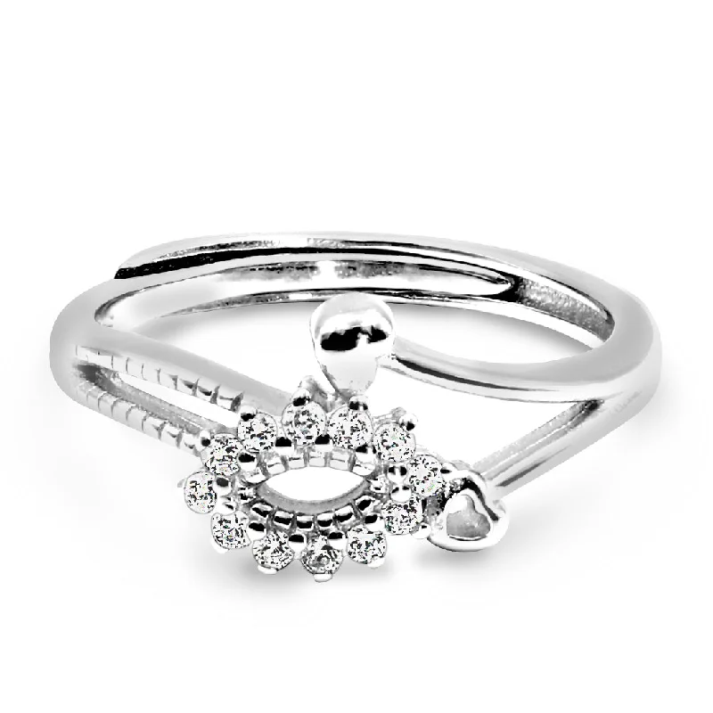 Timeless Wedding Bands For Everlasting Love-Zarkan Stylish My Love Eye Silver Ring