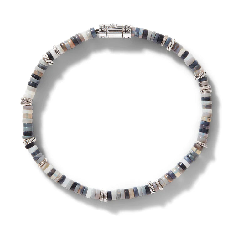 Affordable Custom Bracelets For Personalized Wear-John Hardy Heishi Bracelet, Hardstones, Sterling Silver