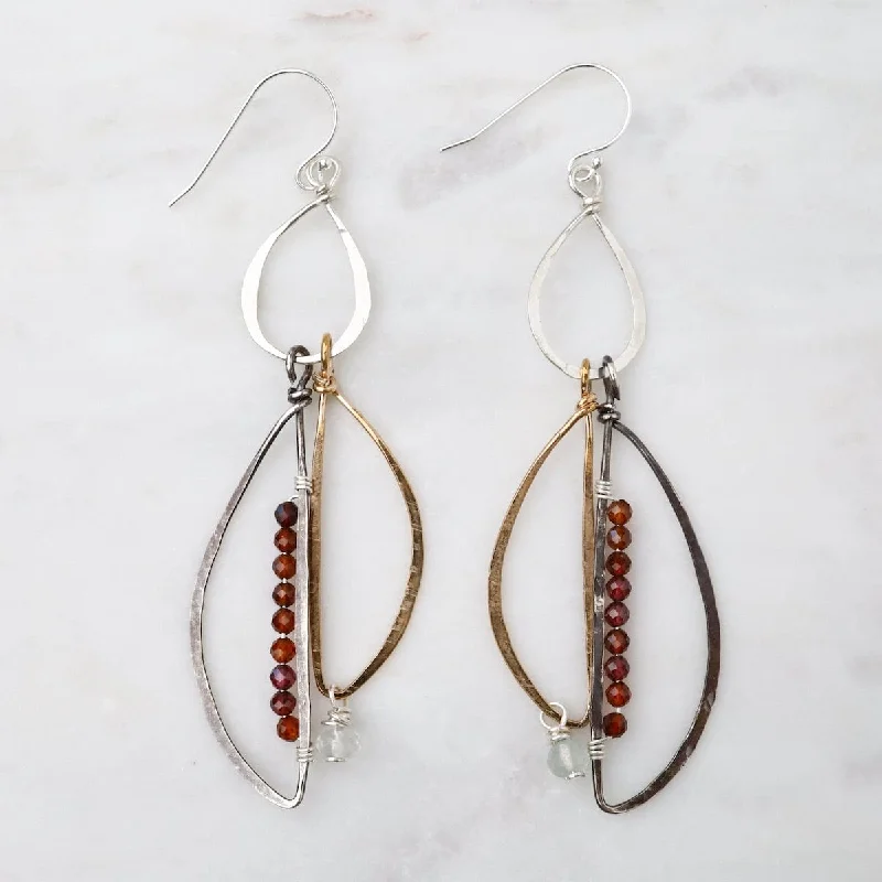 Unique Handmade Earrings For Fashion Lovers-Calder Garnet Earrings