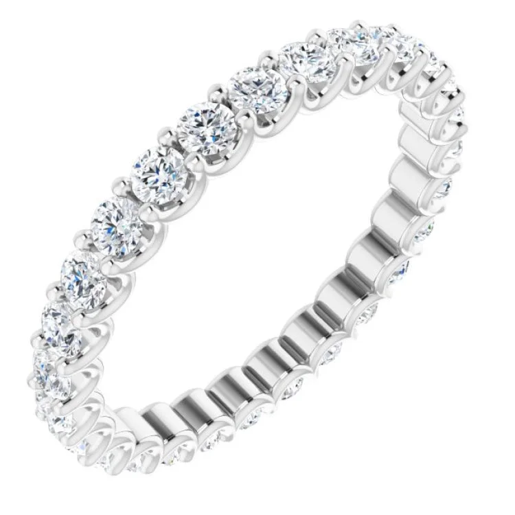 Bold Rose Gold Rings For Statement Fashion-Platinum 7/8 CTW Lab-Grown Diamond  Eternity Band Size 6.5