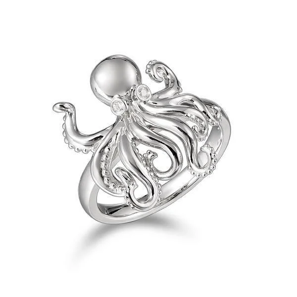 Unique Diamond Rings For Bold Statements-Sterling Silver Palau Octopus Ring by Alamea