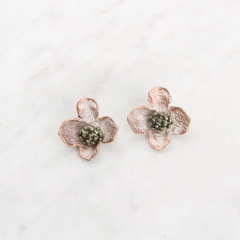 Crystal Stud Earrings For Elegant Touch-Dogwood Post Earrings