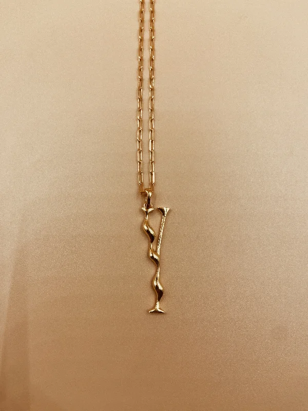 Letter Y Necklace in 925 Sterling Silver