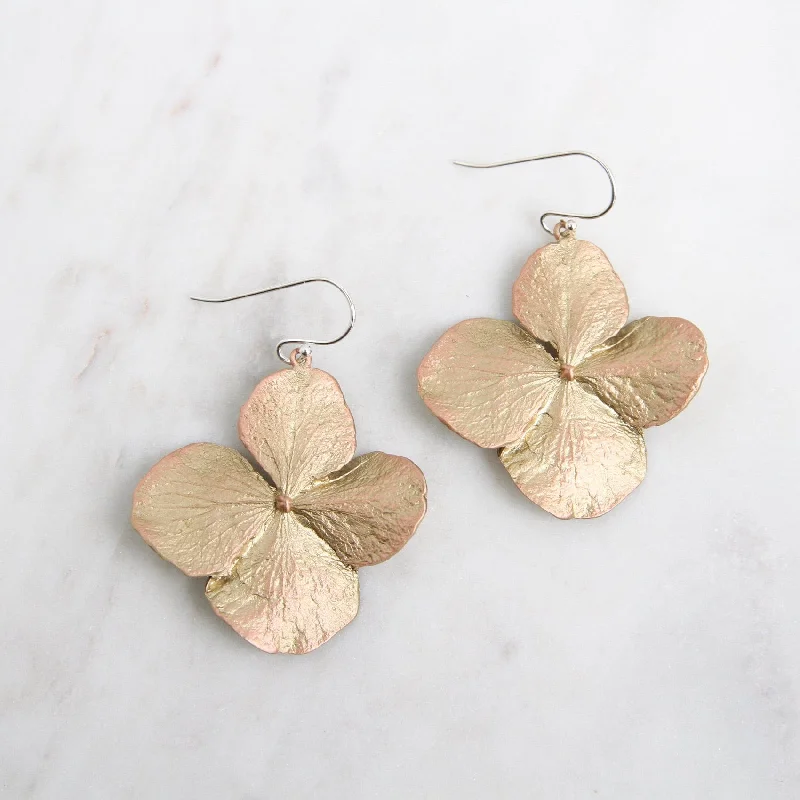 Luxury Earrings For Elegant Fashion-Hydrangea Large Drop Earrings