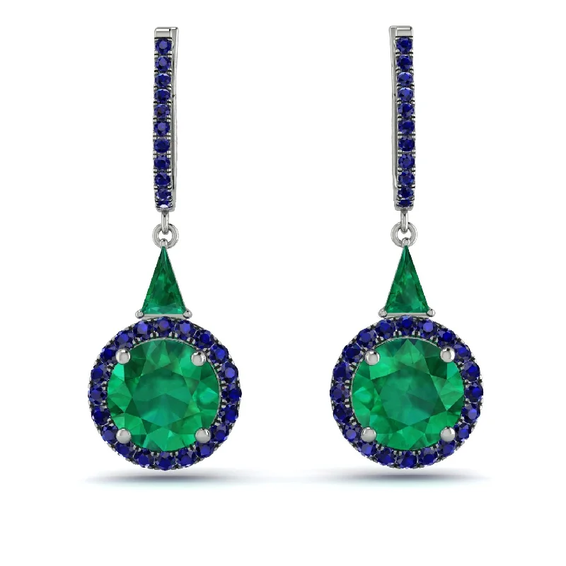 Timeless Hoop Earrings For Every Occasion-Hidden Halo Emerald Earrings - Joanna No. 66