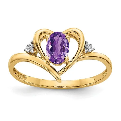 Unique Diamond Wedding Bands For Fashion-Forward Couples-14k Gold Genuine Gemstone Diamond Heart Rings