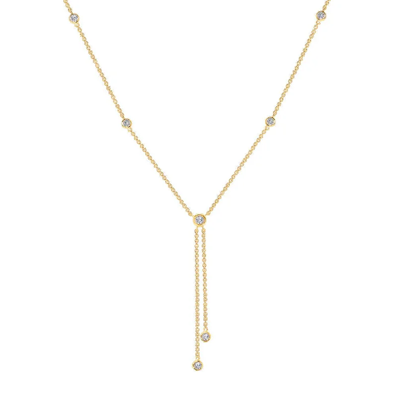 Uneek Cascade Collection Yard Lariat Necklace