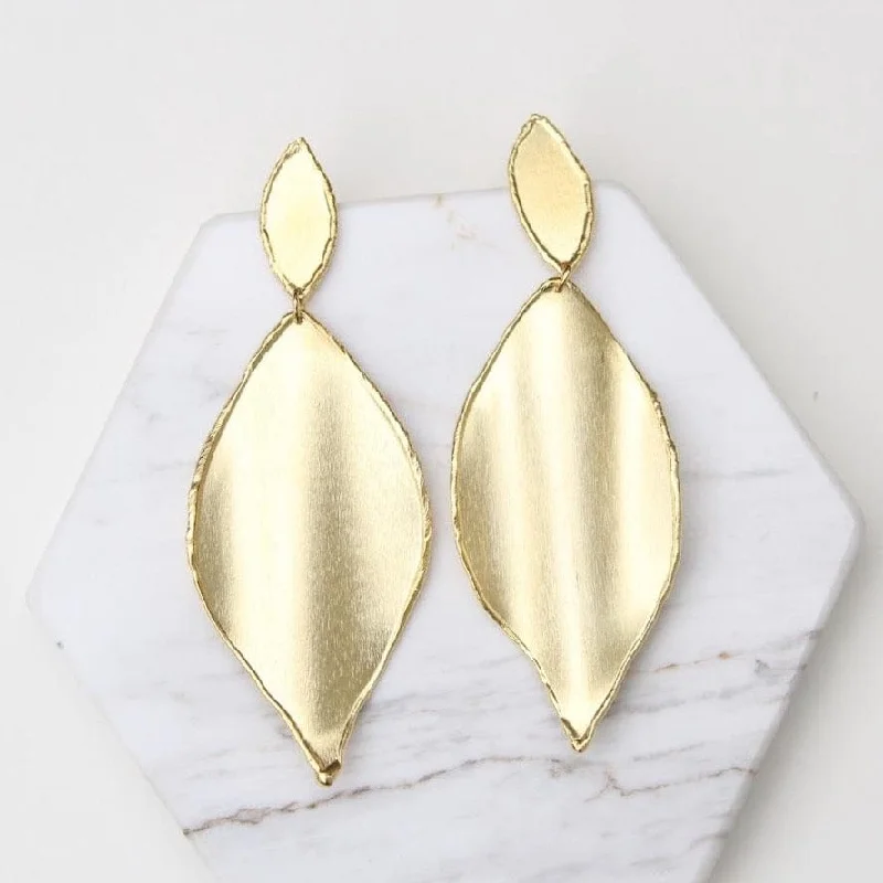 Bold Silver Earrings For Statement Fashion-Large Willow Earrings