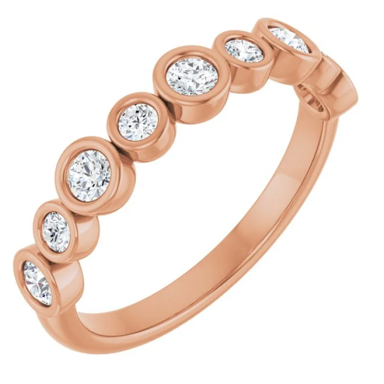 Unique Diamond Rings For Bold Statements-14K Rose 3/8 CTW Lab-Grown Diamond  Anniversary Band