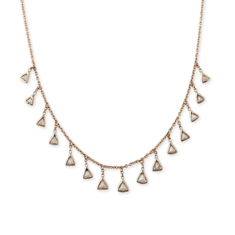 Trillion Diamond Shaker Necklace