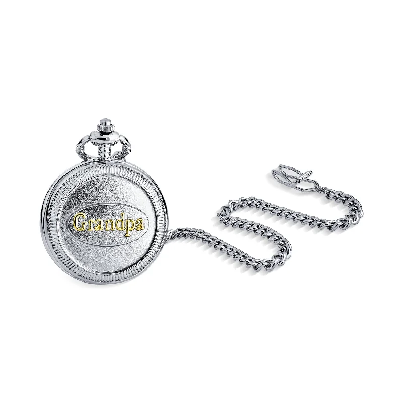 Stylish Analog Watches For Sophisticated Looks-Retro Vintage Style Men's Skeleton Pocket Watch for Grandpa with Chain