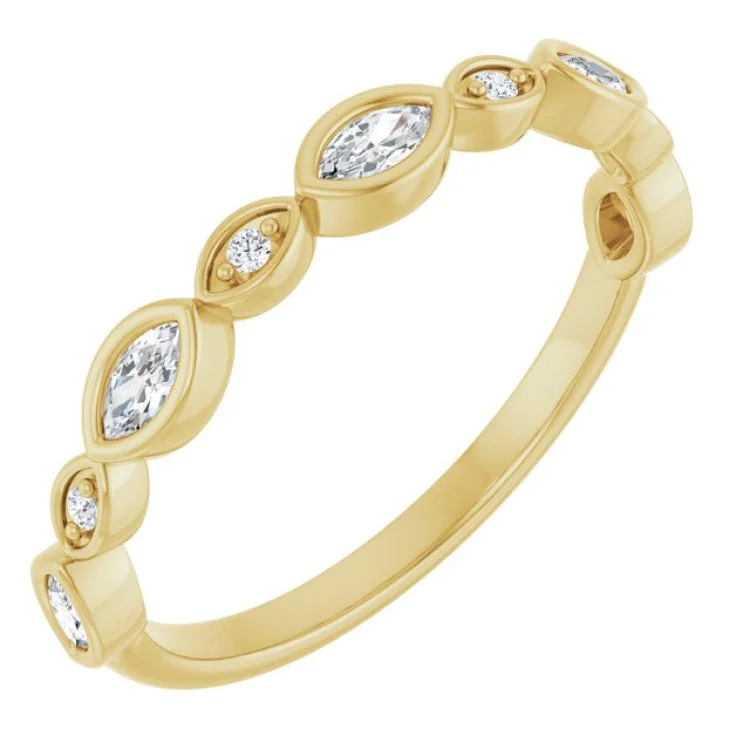 Unique Engagement Rings For Creative Brides-14K Yellow 1/4 CTW Lab-Grown Diamond  Anniversary Band